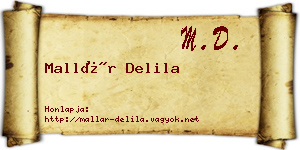 Mallár Delila névjegykártya